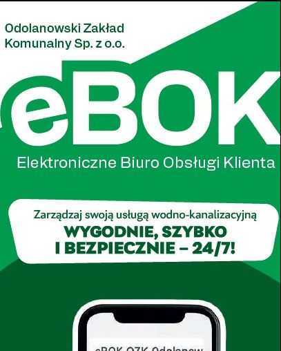 Dołącz do grona użytkowników eBOK Odolanowskiego Zakładu Komunalnego sp. z o.o. i korzystaj z naszych e-usług.